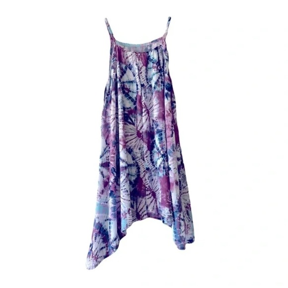 Miken Swim | Purple Blue Tie Dye Swim Coverup, Small - Picture 2 of 7